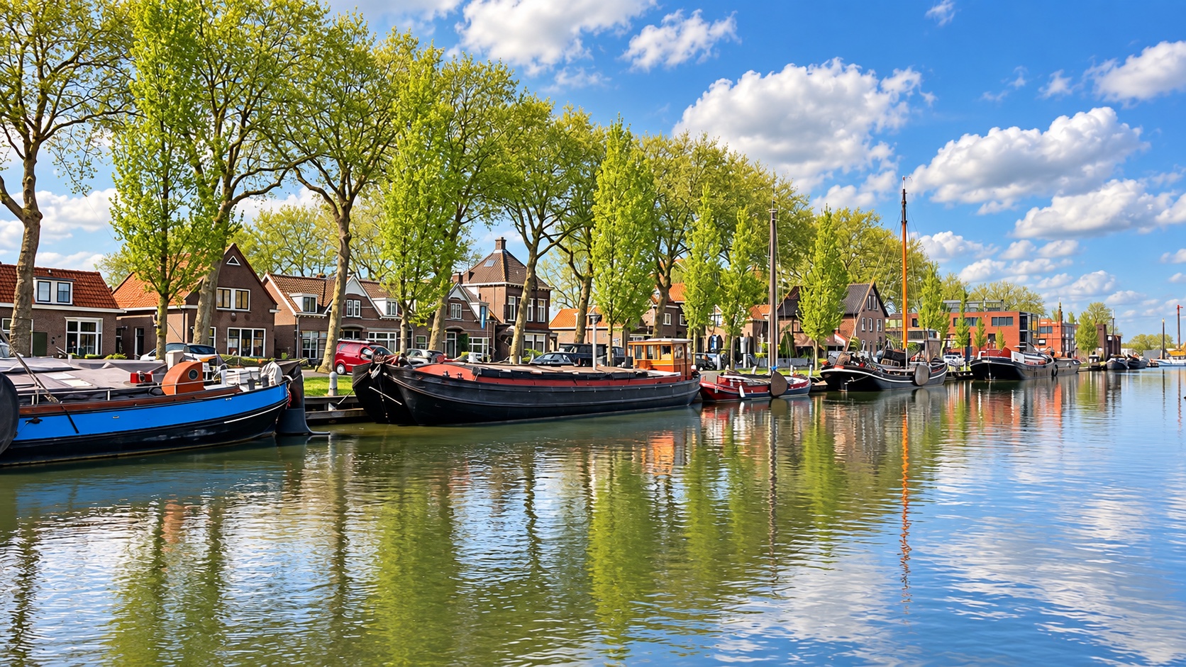 Schepen langs de kade in Vreeswijk
